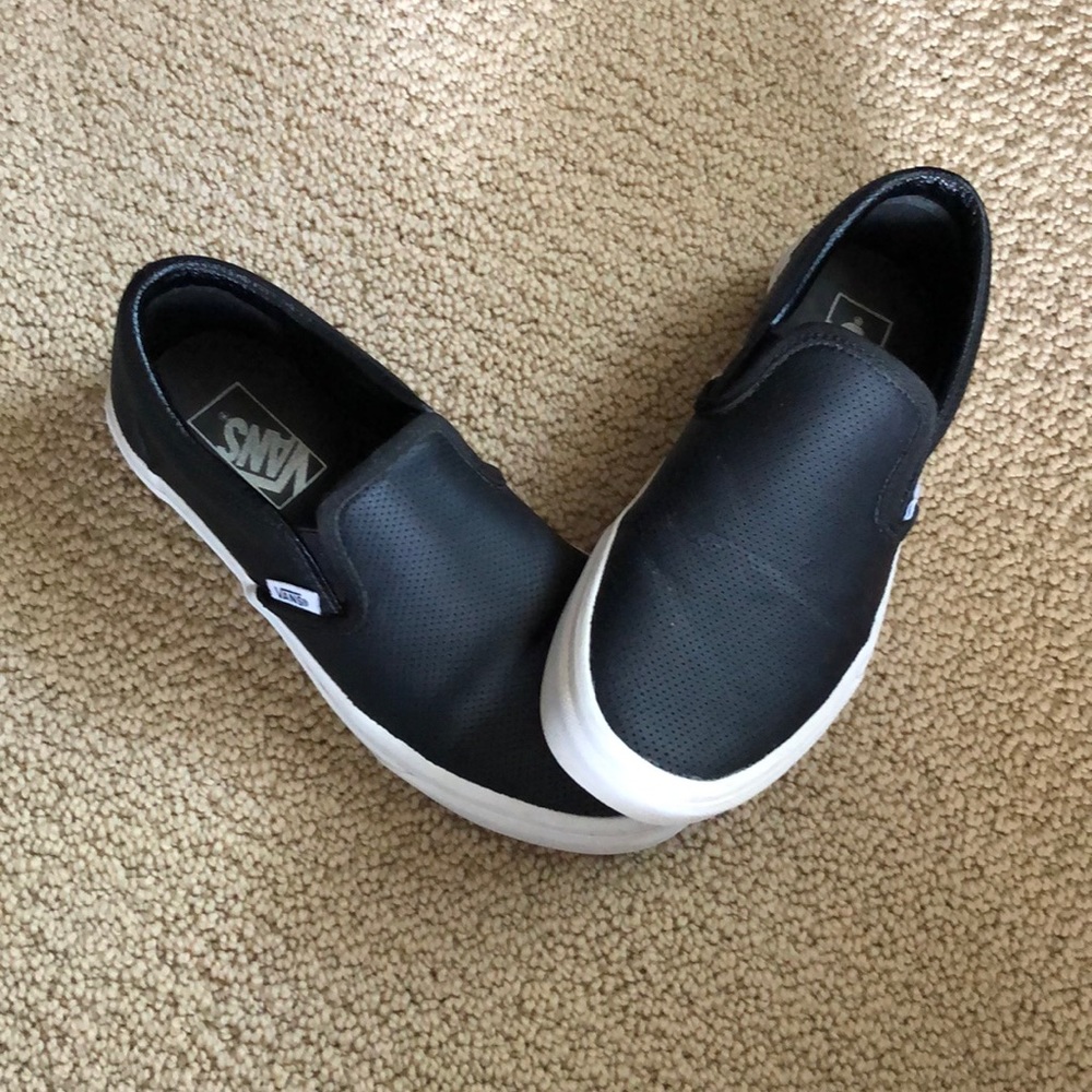 Vans leather slip on